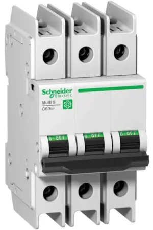 Interruptor automático 3P, 3A, Curva Tipo D, Poder de corte 15 kA M9F43303, Multi 9, Montaje en Carril DIN Oferta Especial