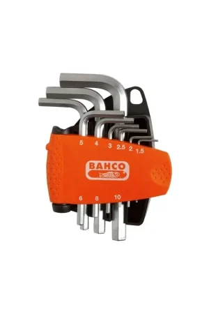 Precio Bajo LLAVE ALLEN HEXAG. 1,5-10MM ACODADA NIQ BAHCO 9 PZ BAHCO